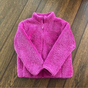 Uniqlo Kids Pink Purple Sherpa Fleece Jacket Size 9-10